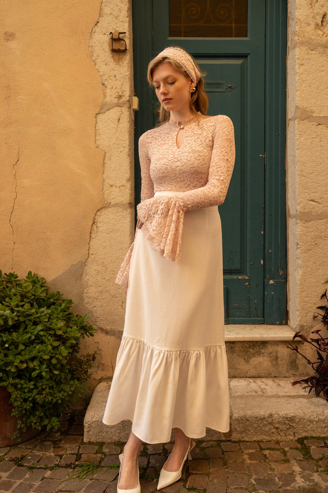 Body 'Pink Violette' w Stylu Vintage z Koronki