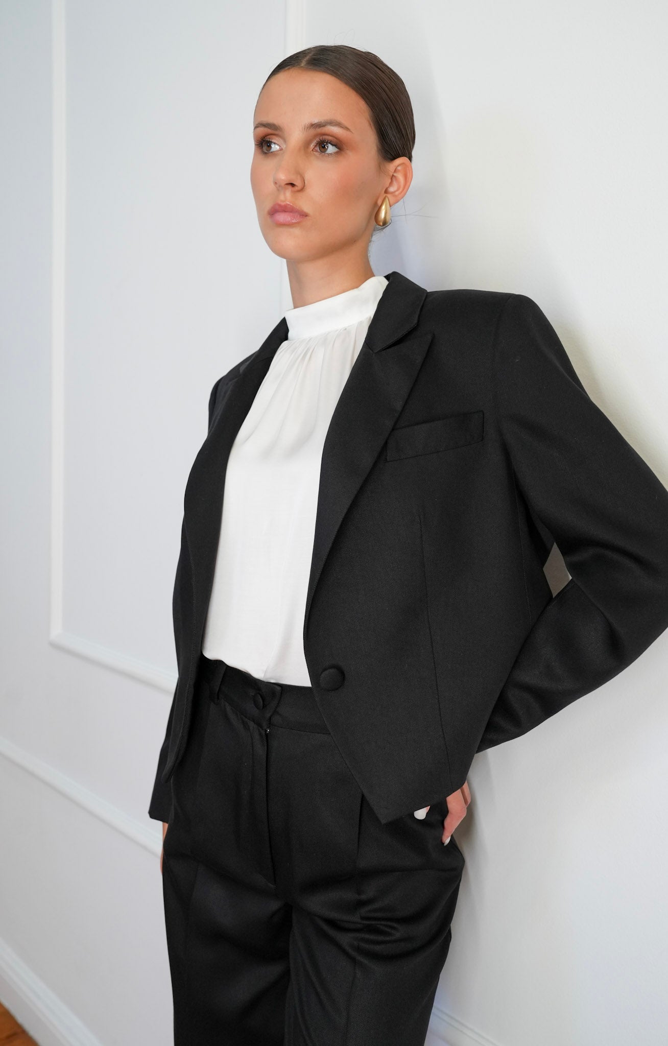 Marynarka 'Black Lyocell Classic'