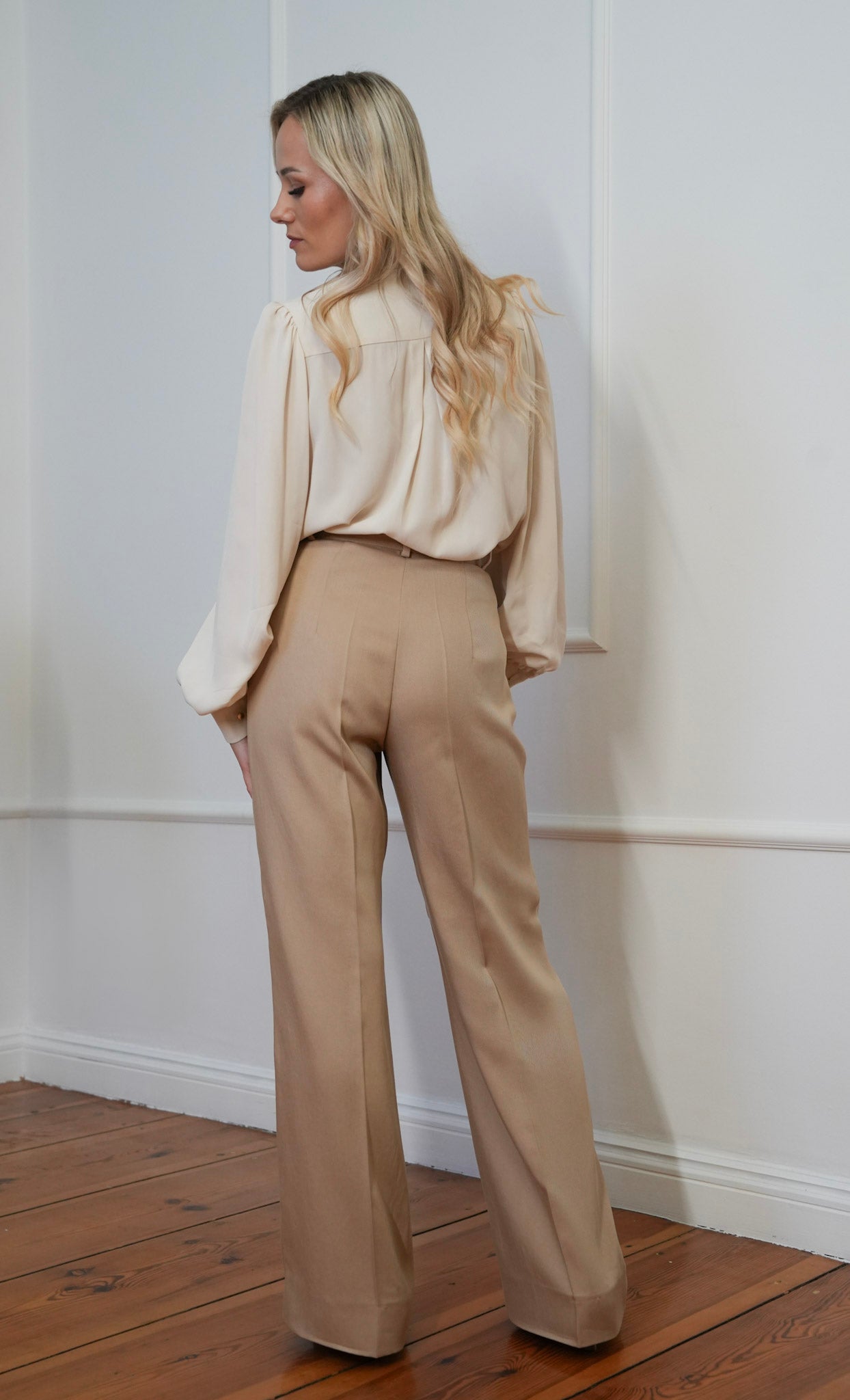 Spodnie 'Beige Lyocell Classic'