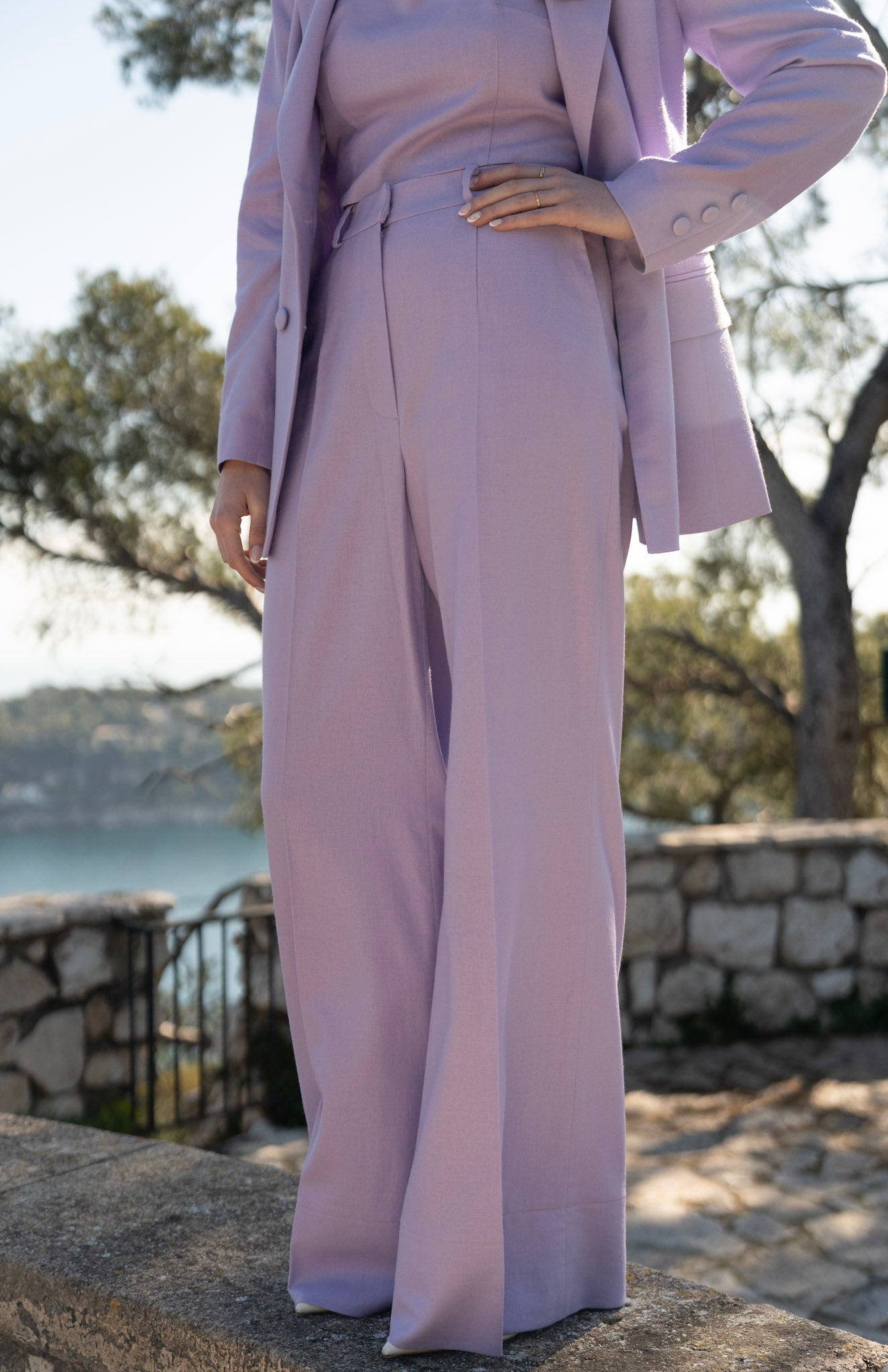 Spodnie 'Belle' Pastelowy Fiolet