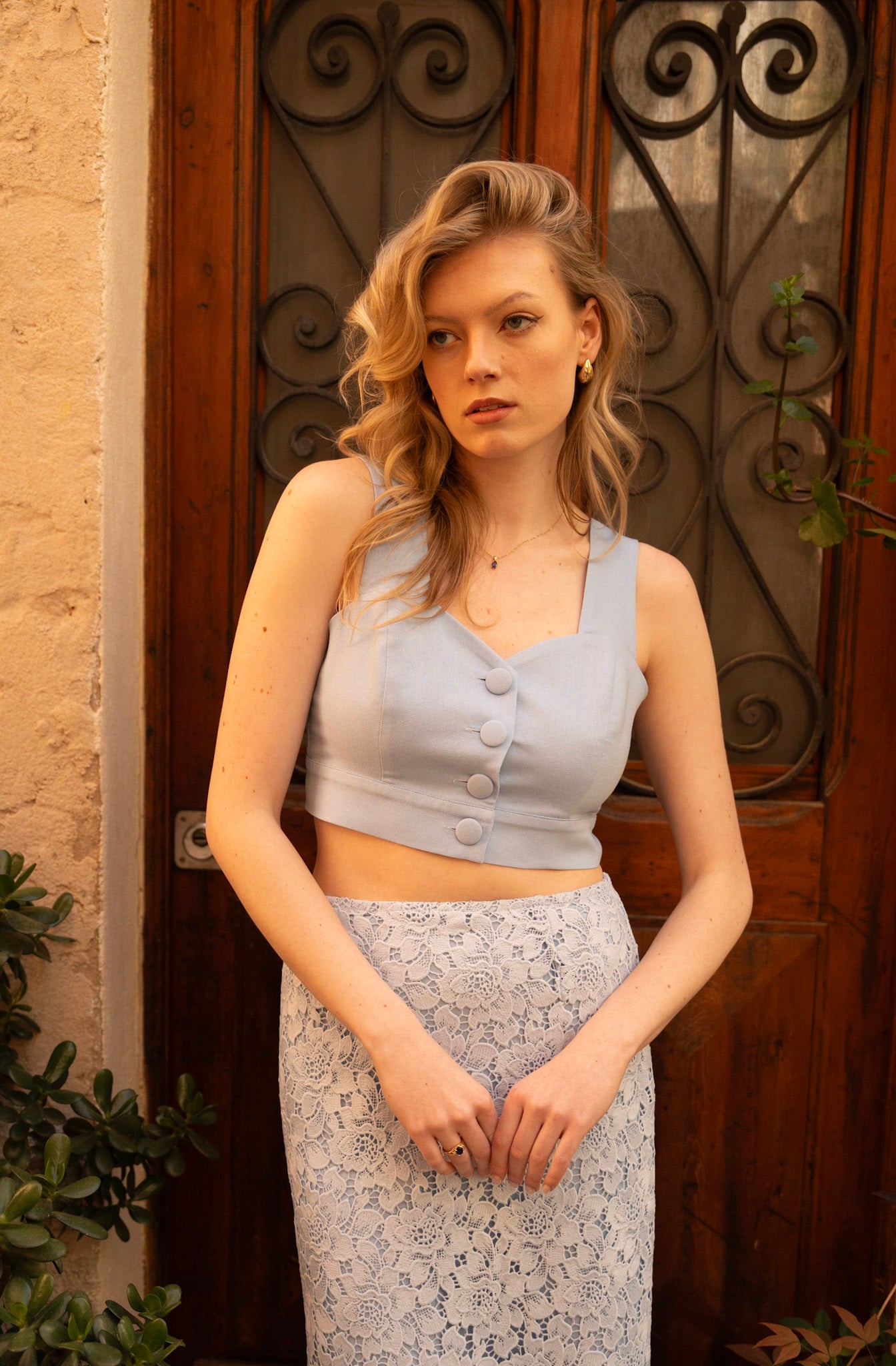 Top 'Aurélie' Błękitny
