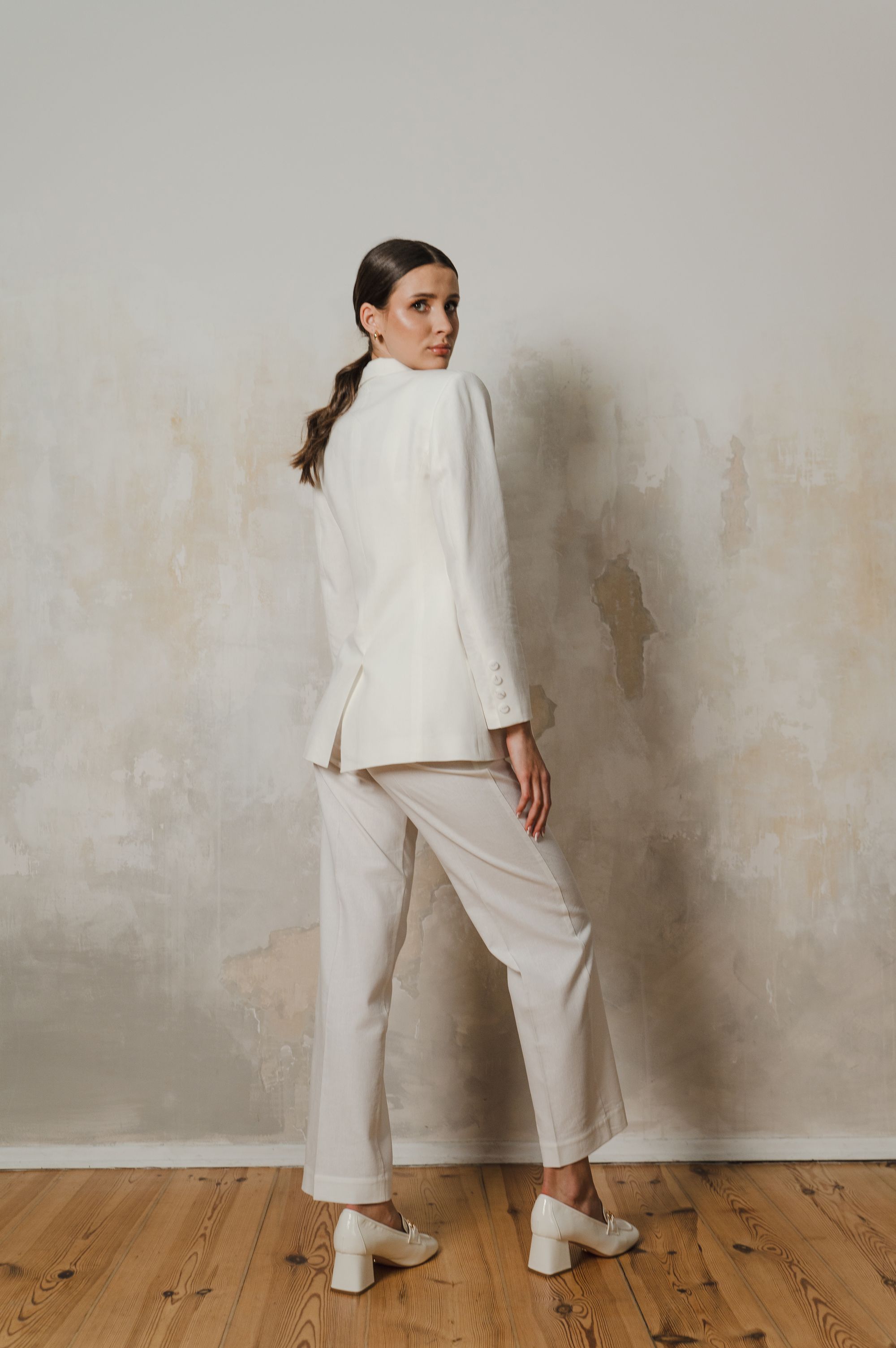 Elegant trousers "White Sophistication"