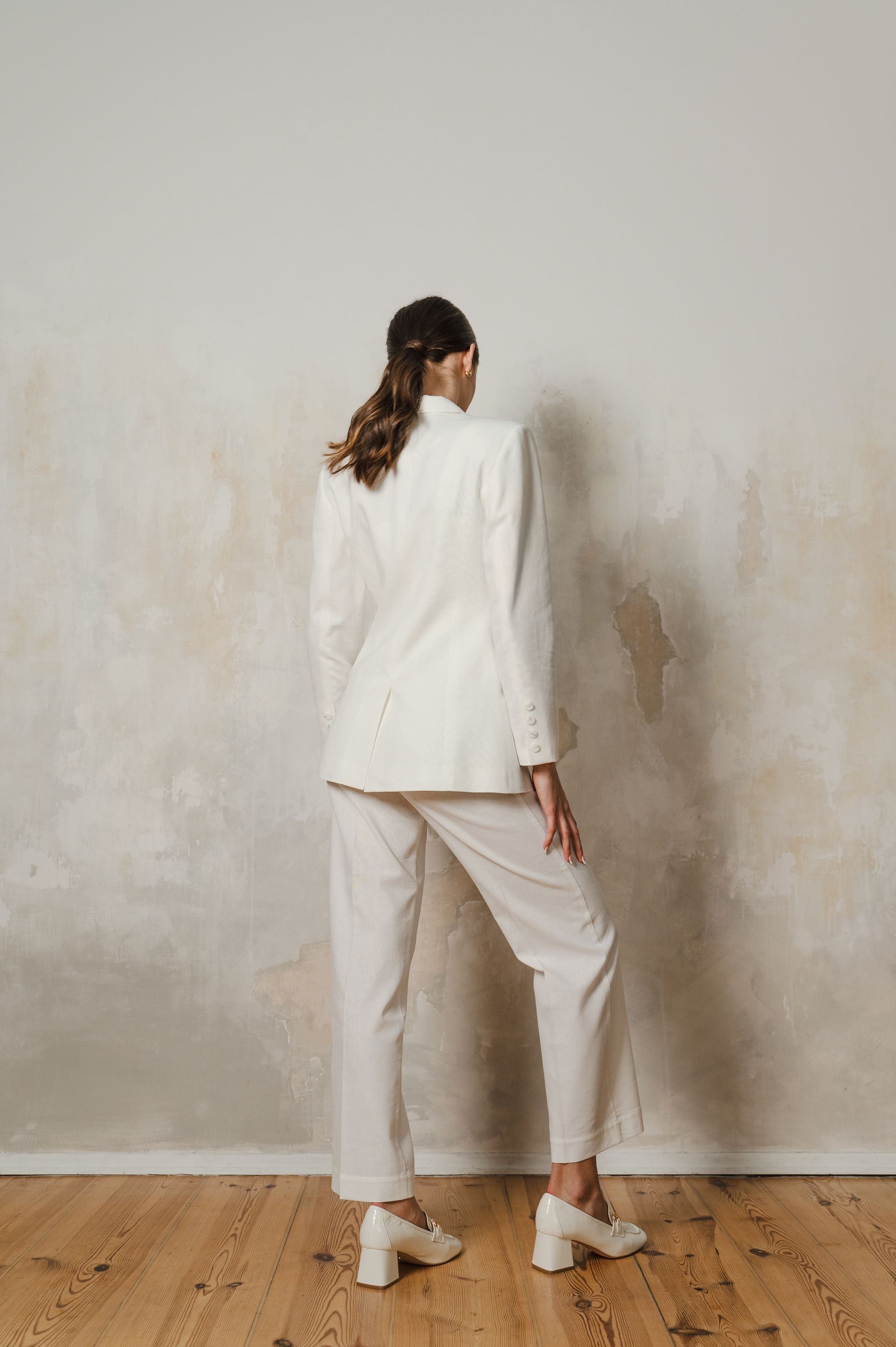 Elegant trousers "White Sophistication"