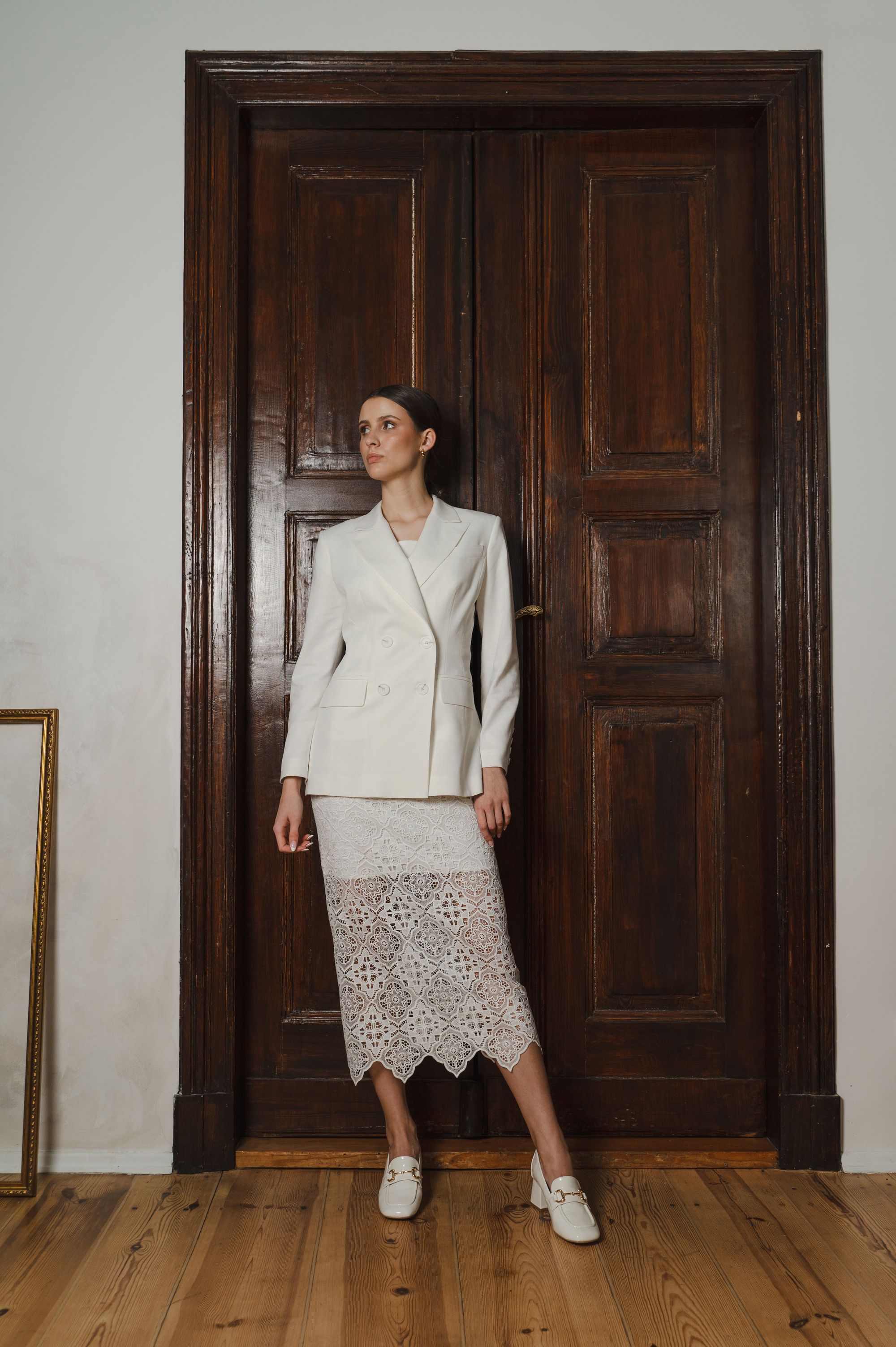 Elegant "White Sophistication" Jacket