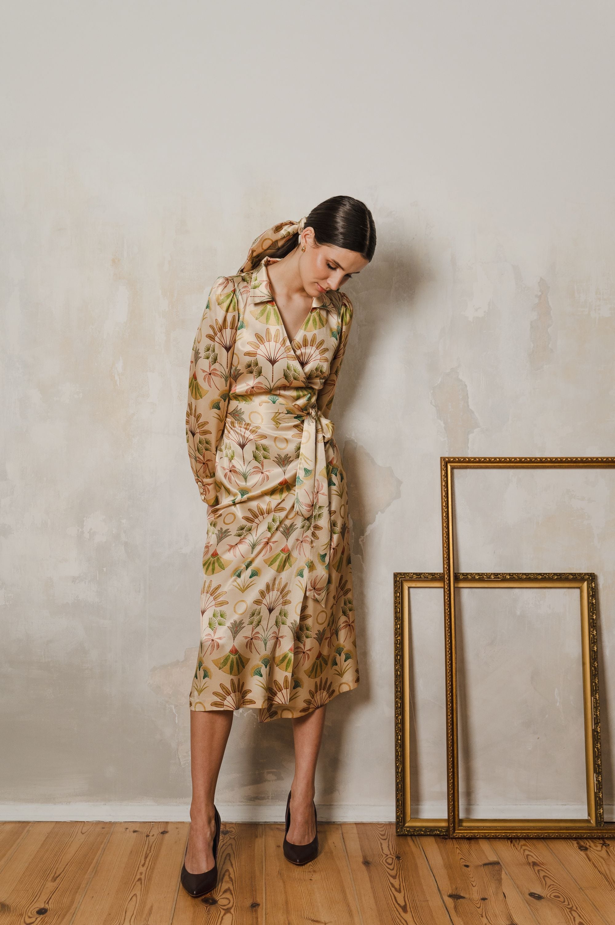 'Riviera Blossom' midi dress