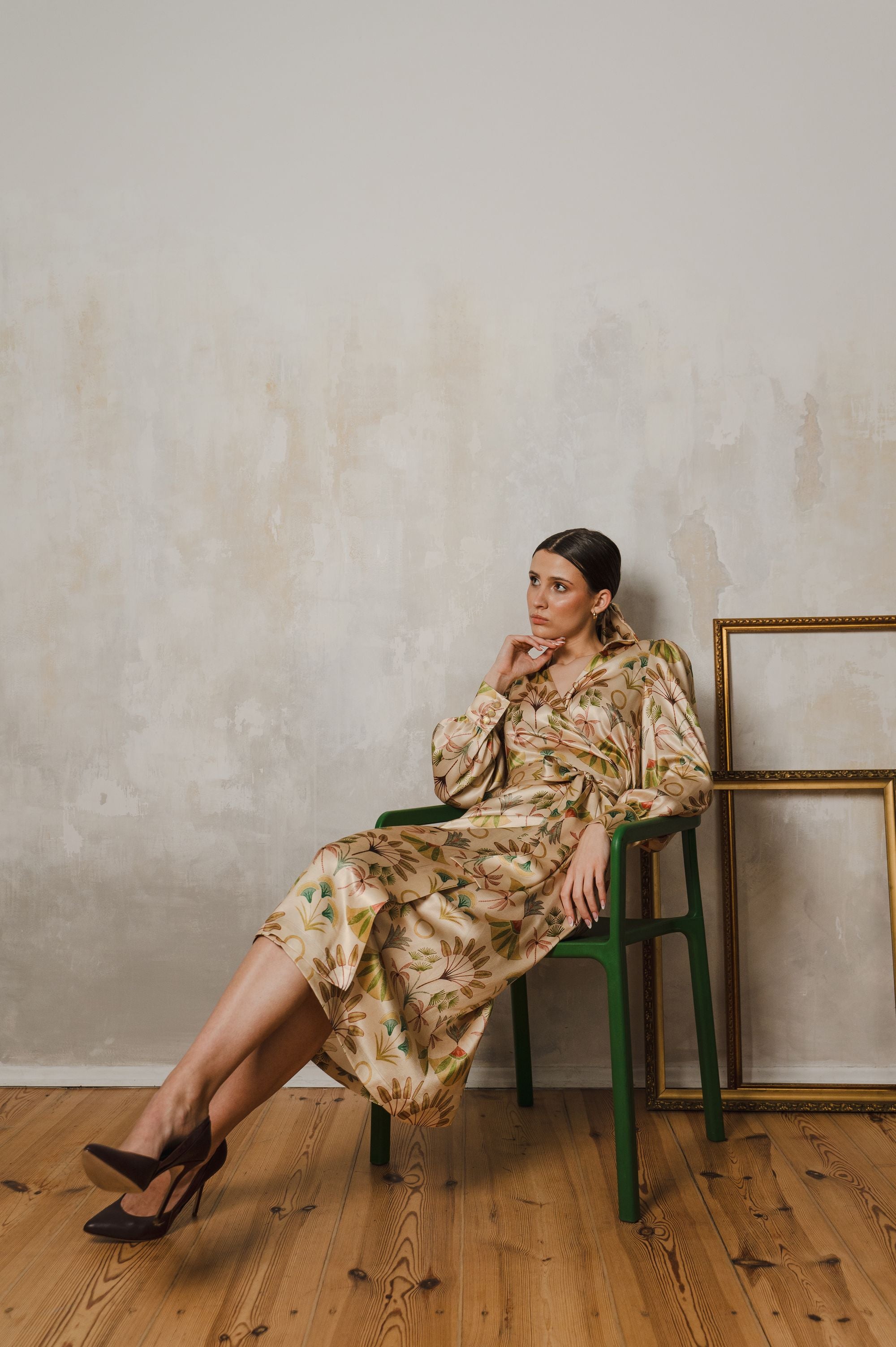 'Riviera Blossom' midi dress