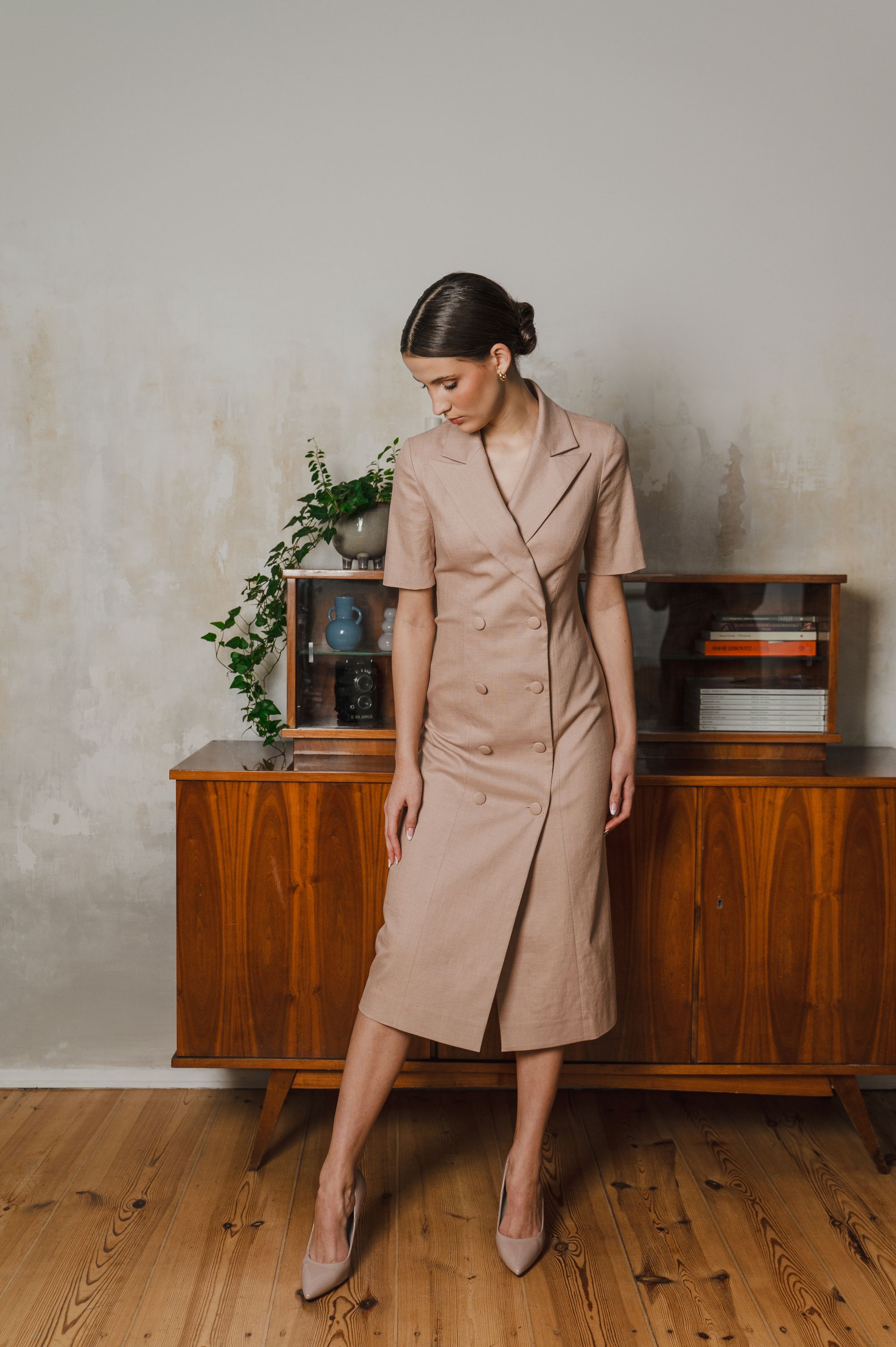'Skyline' dress in pink