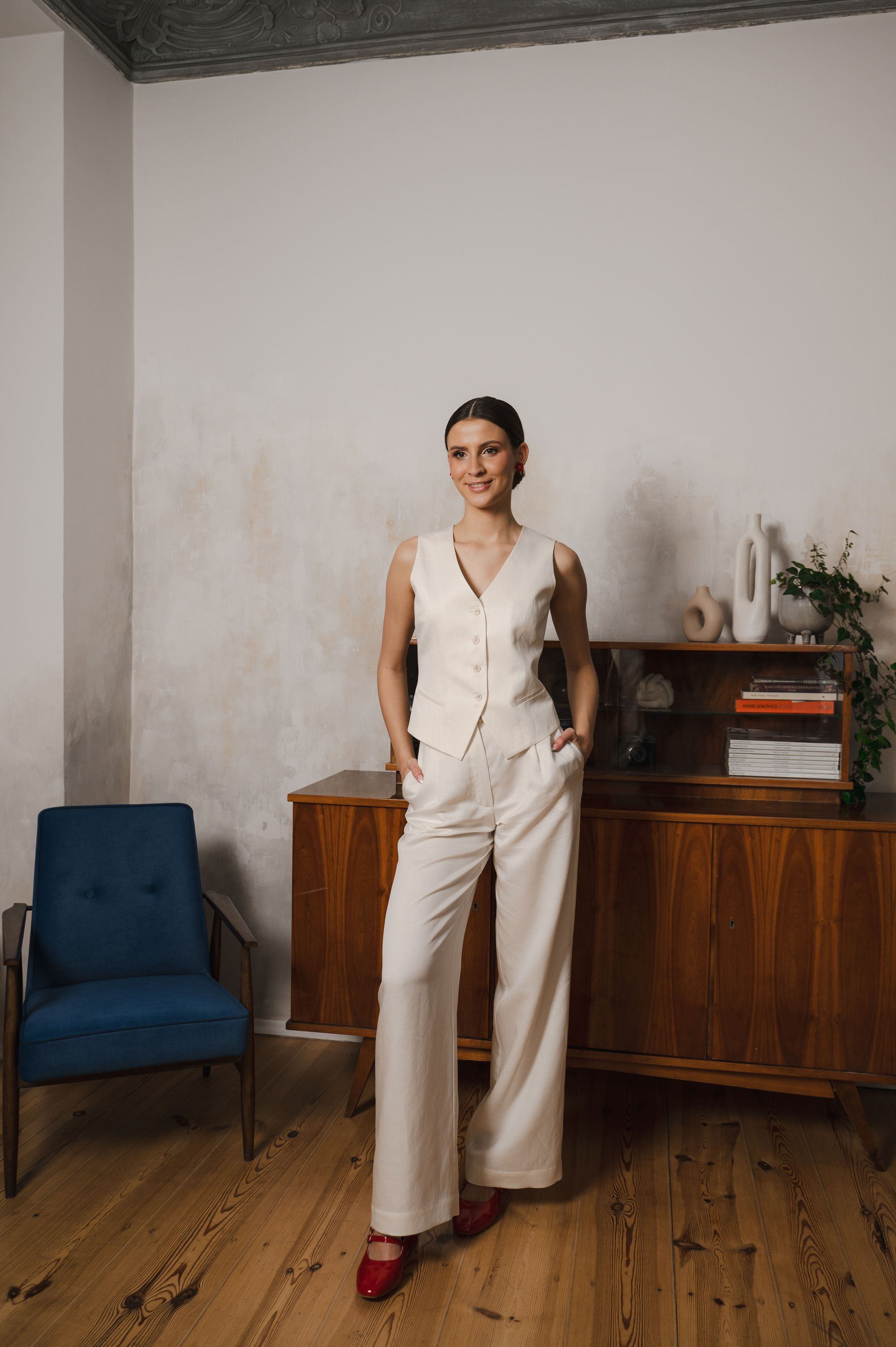 'Urban Chic' vest in Off-White