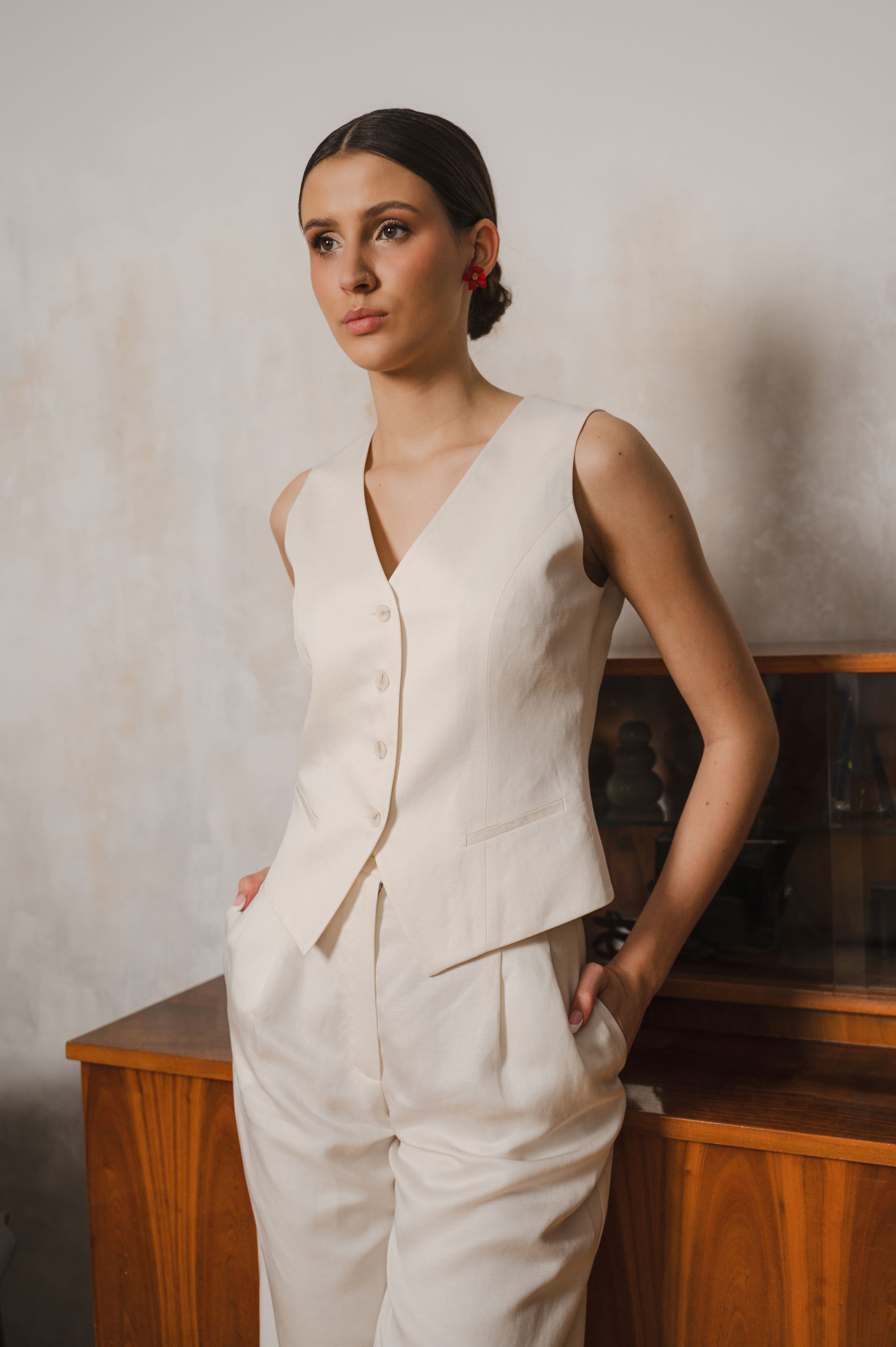 'Urban Chic' vest in Off-White