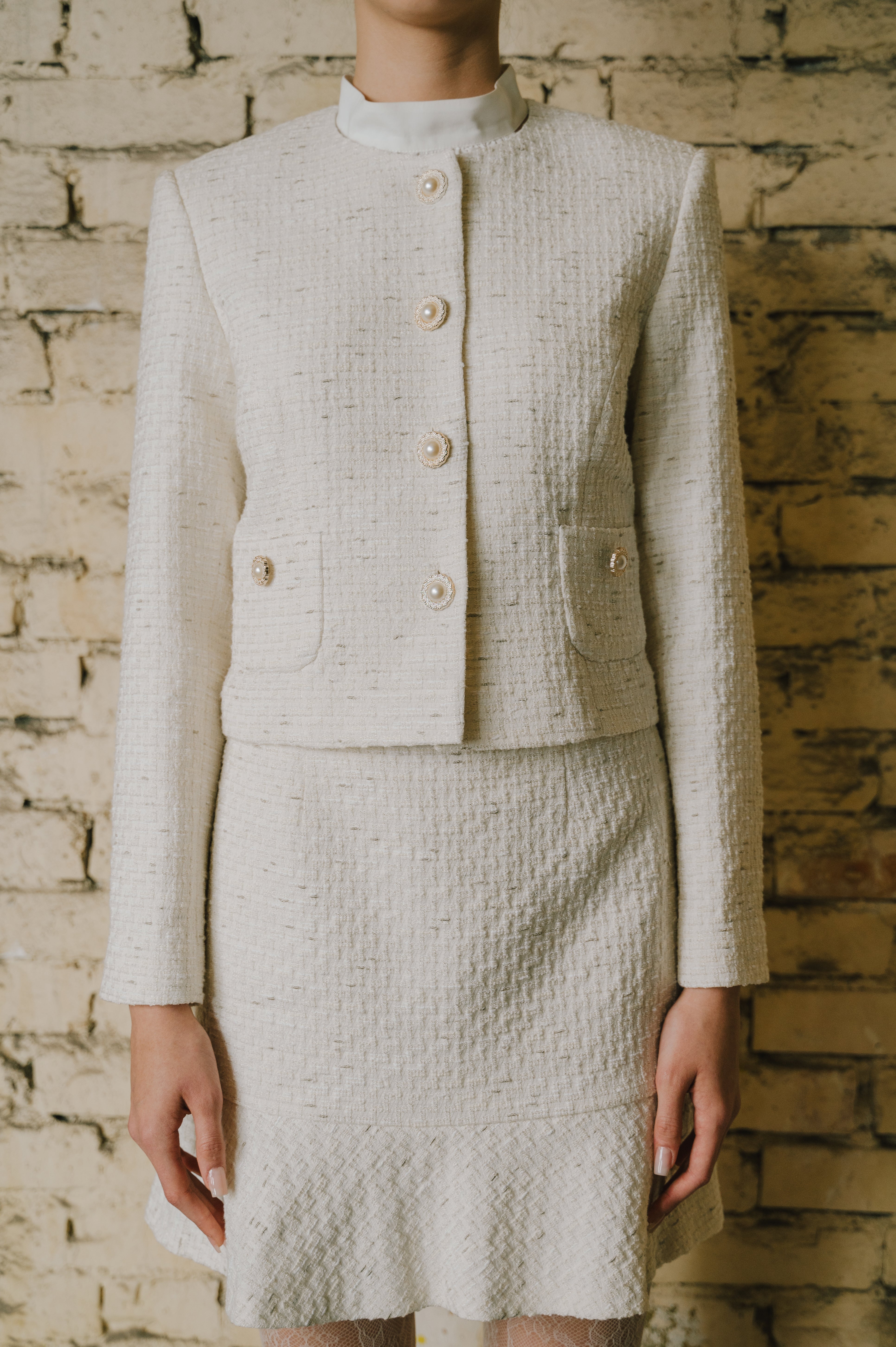 Żakiet 'Ivory Luxe'