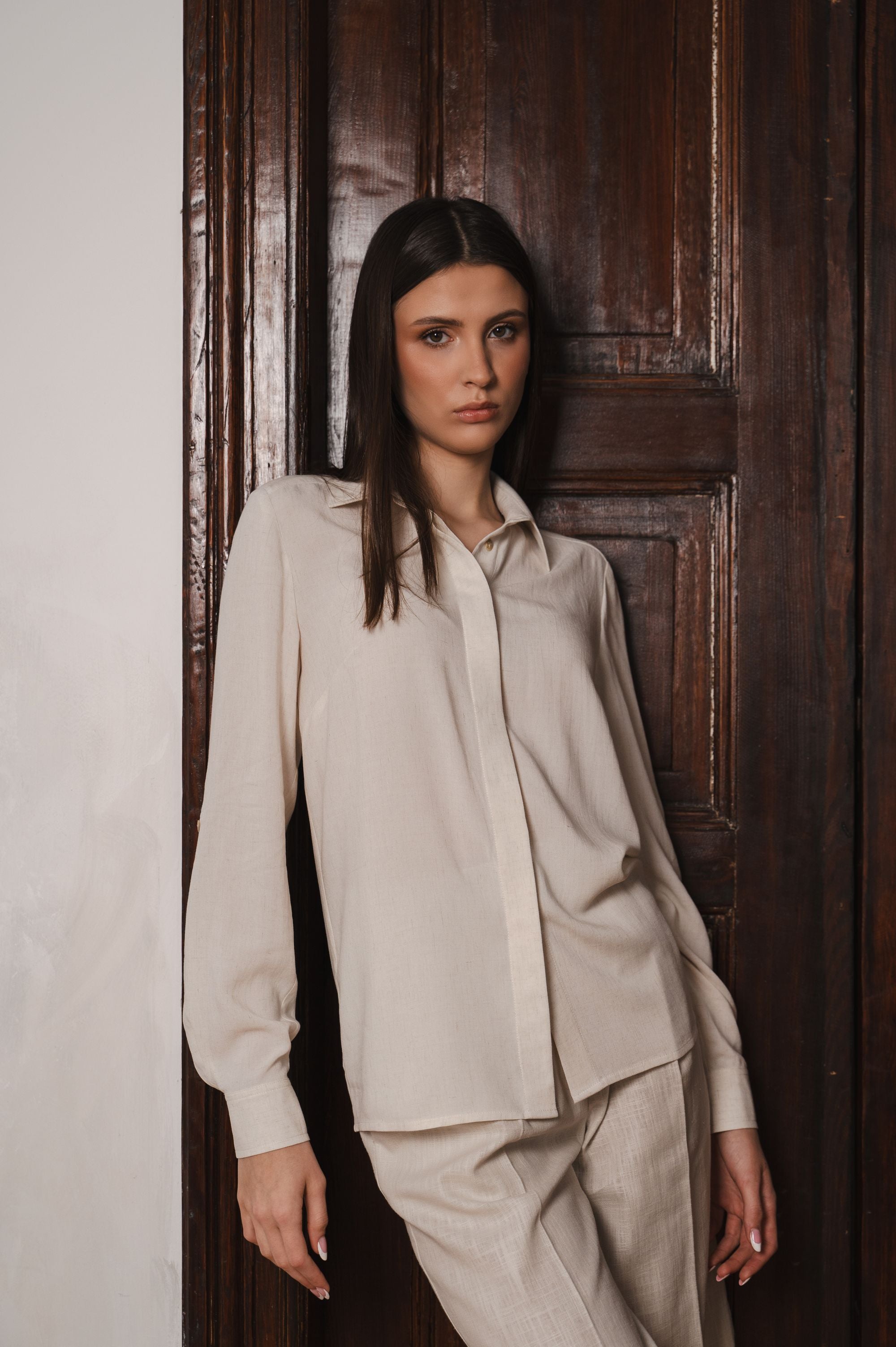 'Luminous Ivory' blouse