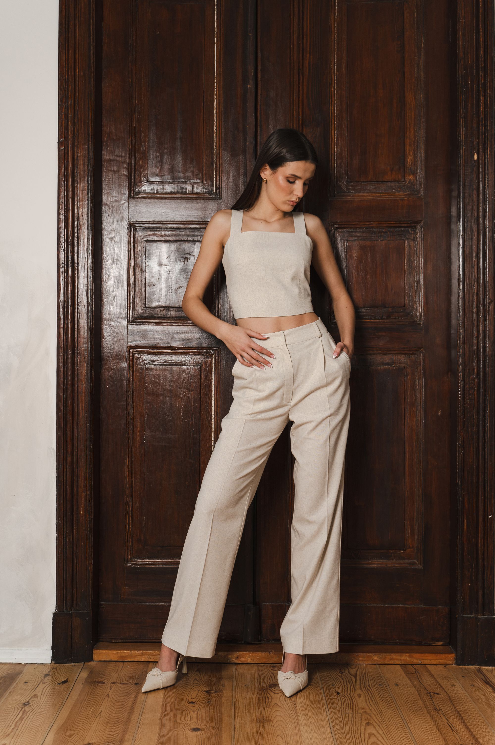 Elegant Top "Beige Sophistication"