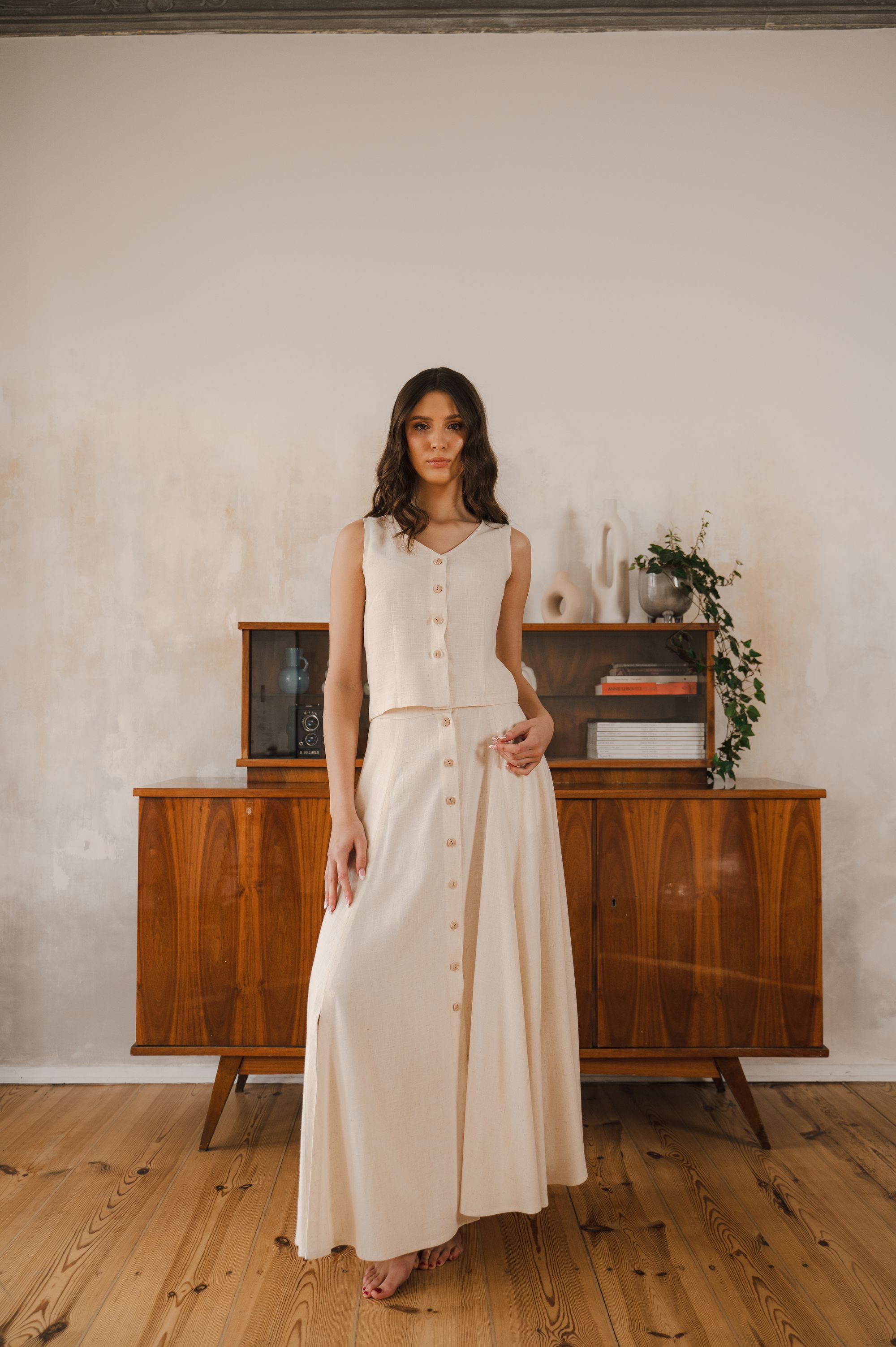 'Serenity' skirt in a natural color