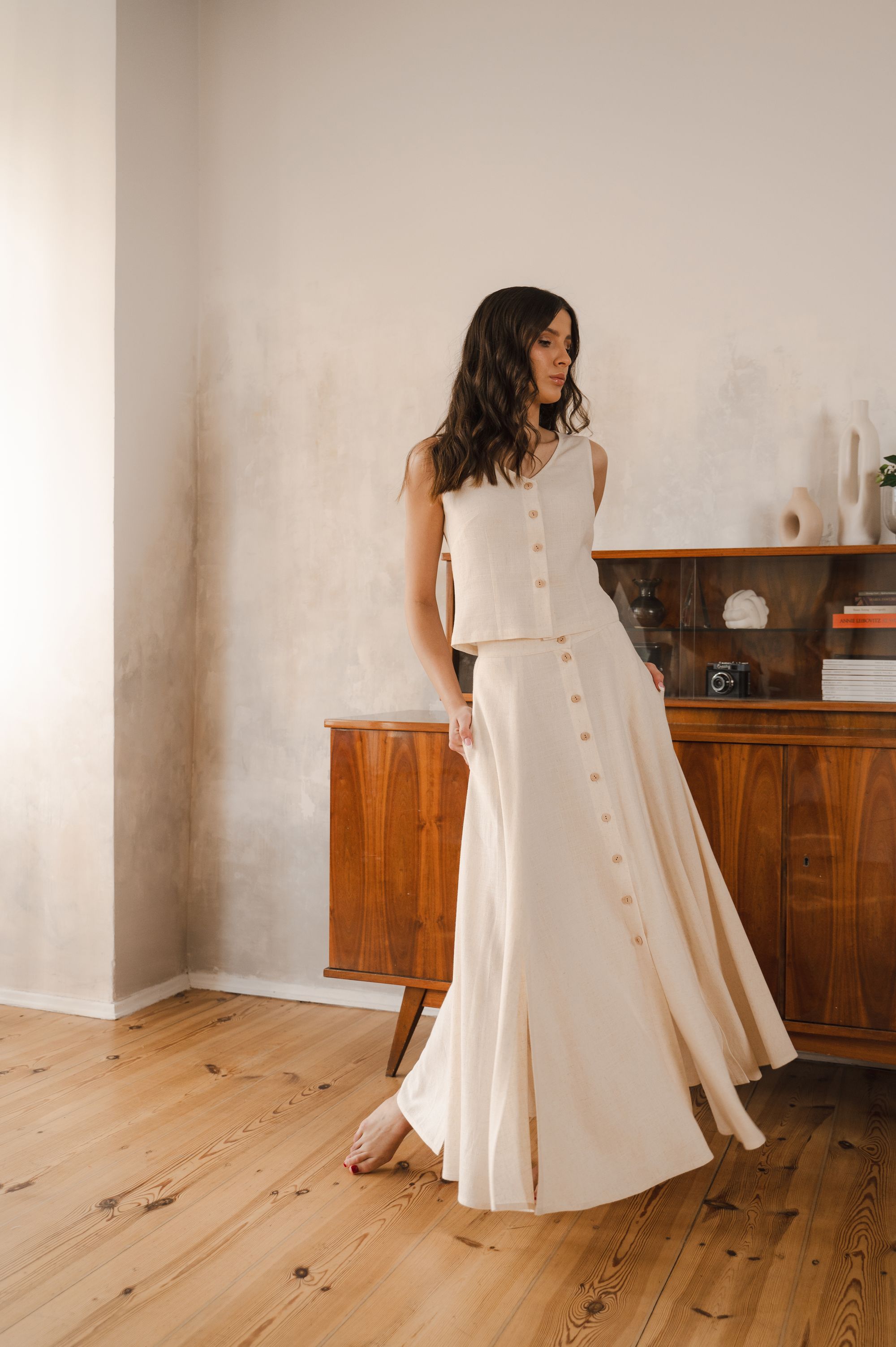 'Serenity' skirt in a natural color