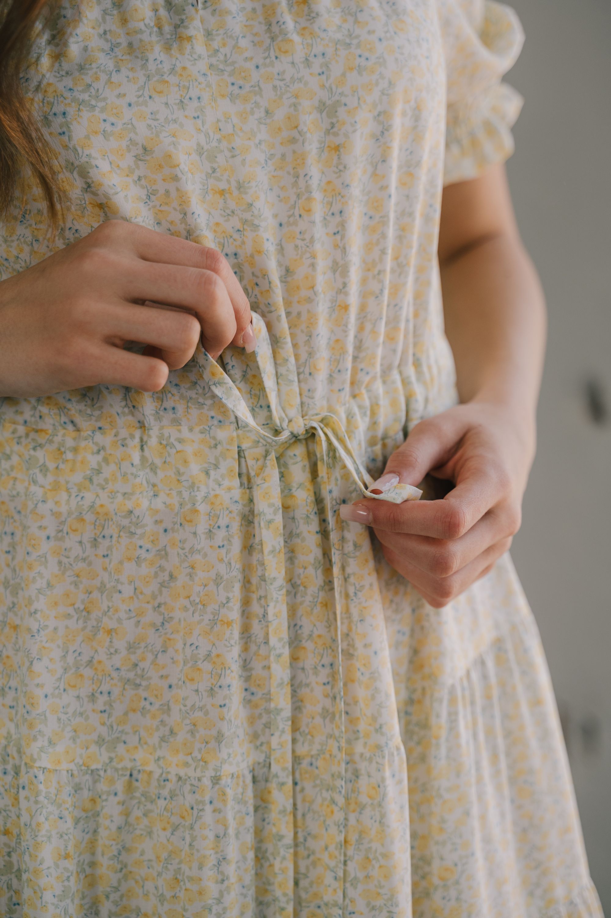 'Crisp Cotton Elegance' midi dress