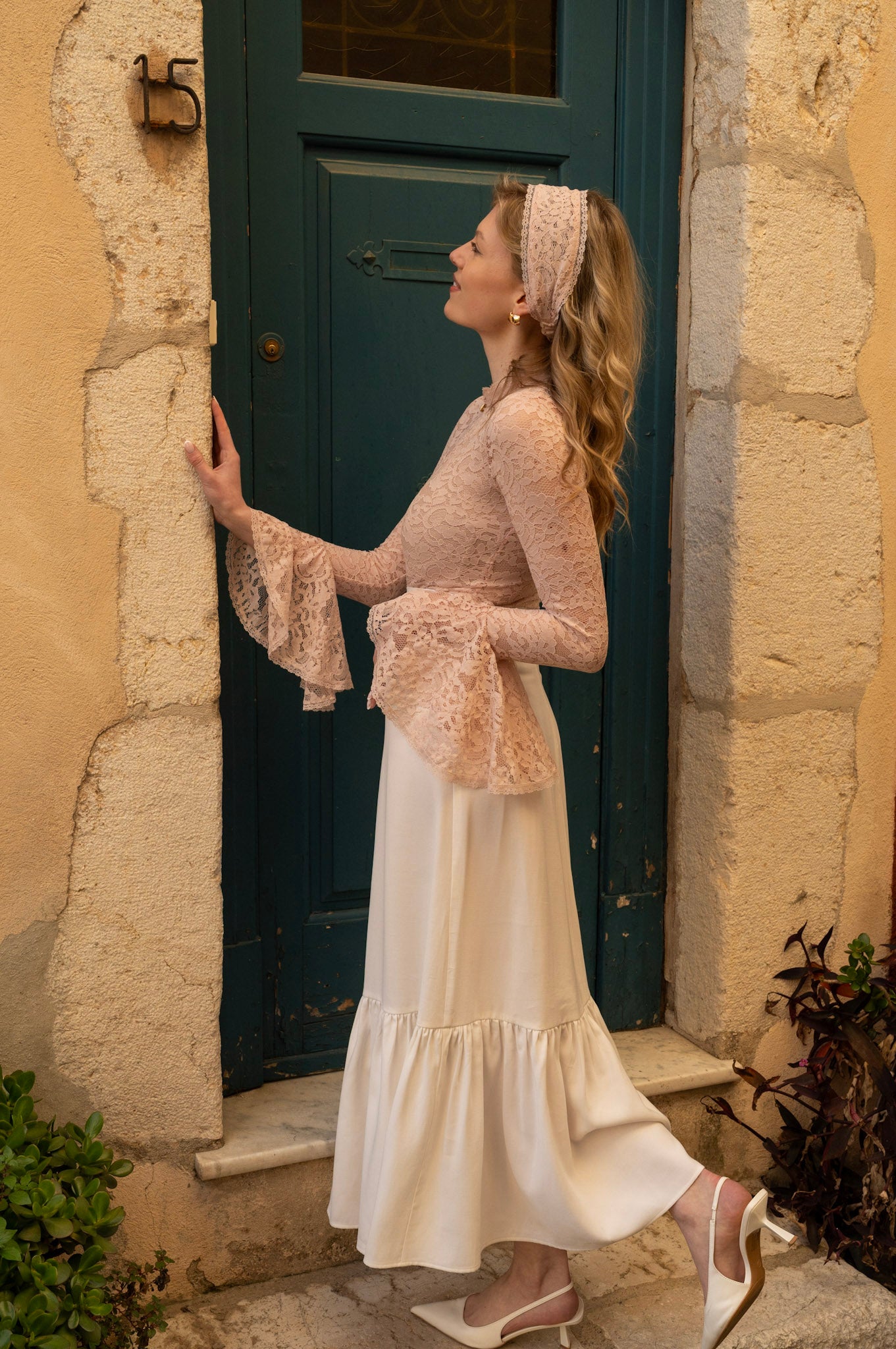 Body 'Pink Violette' w Stylu Vintage z Koronki
