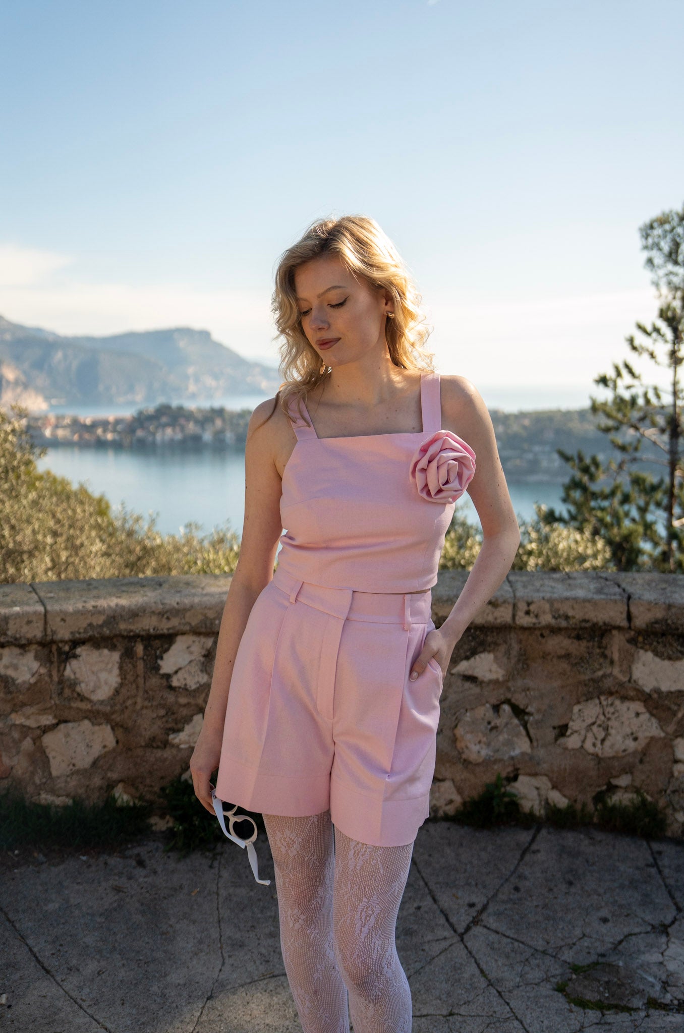 Szorty 'Belle' Pastelowy Róż