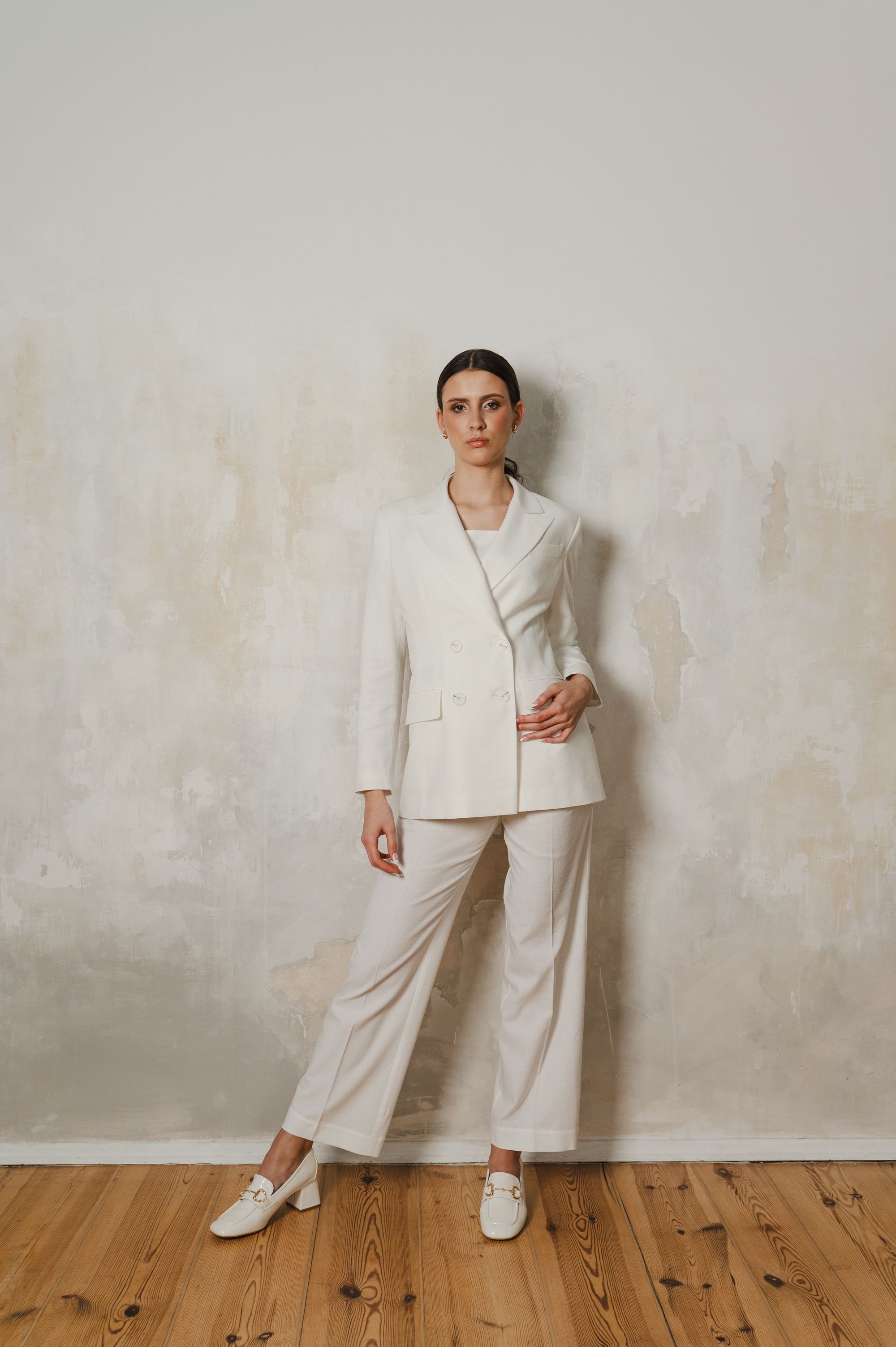 Elegant "White Sophistication" Jacket