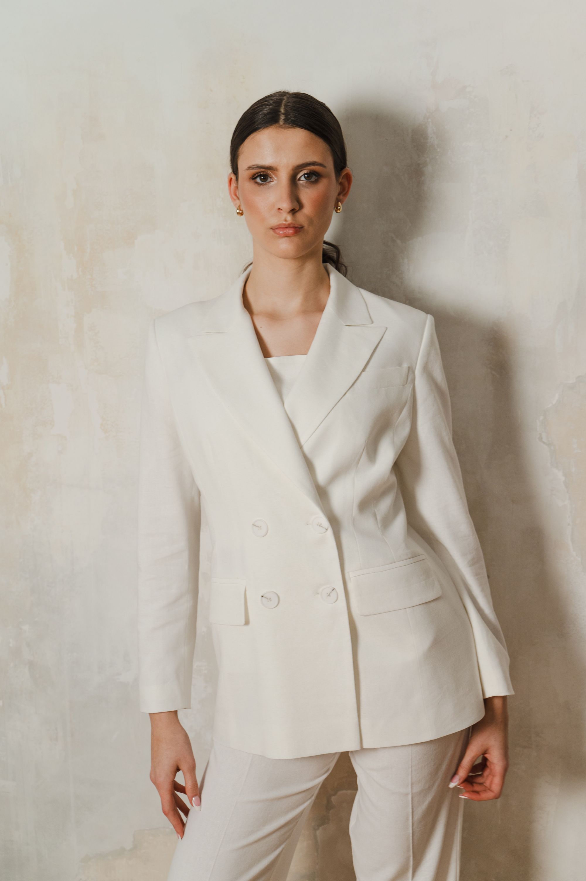 Elegant "White Sophistication" Jacket