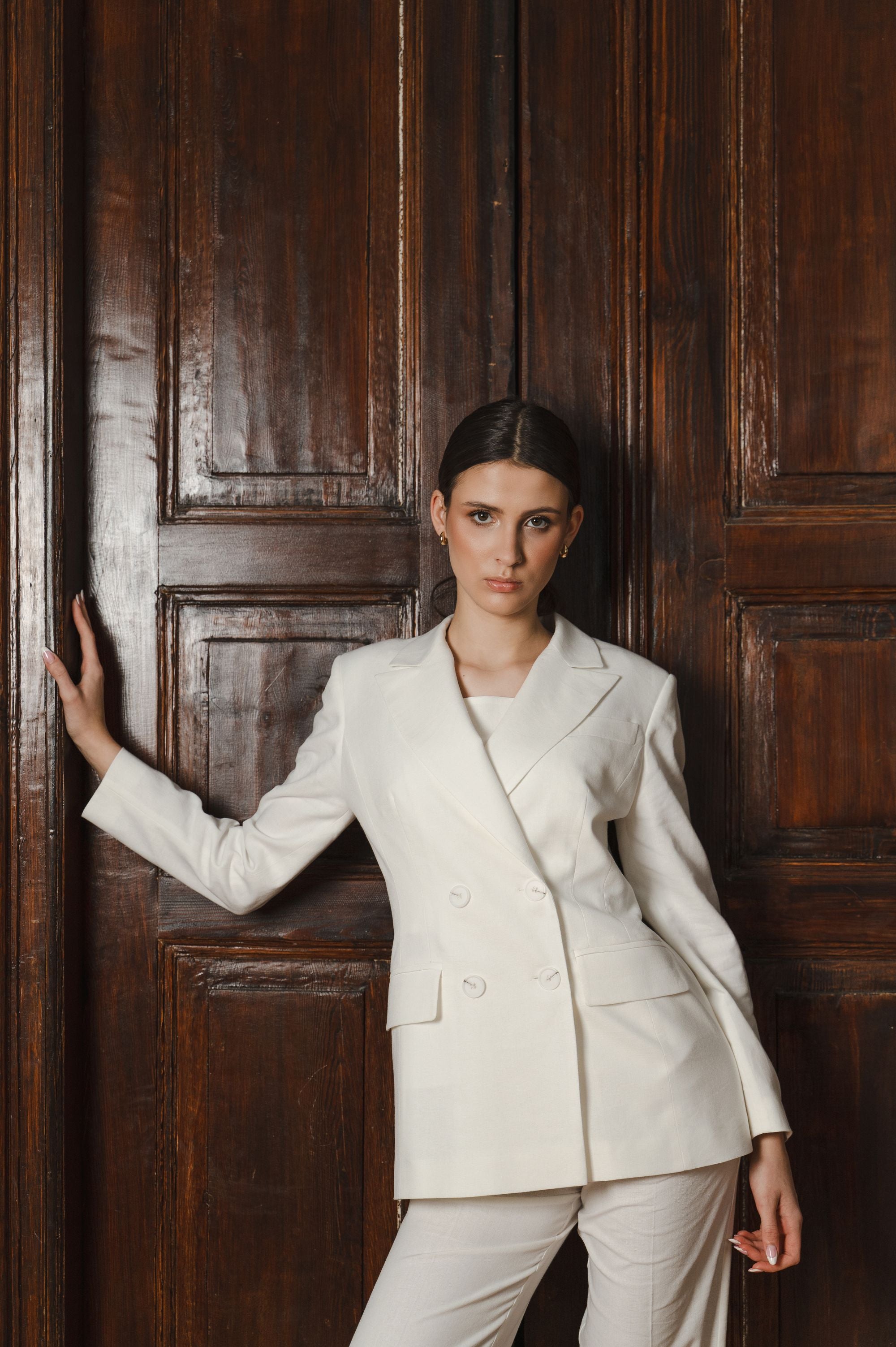 Elegant "White Sophistication" Jacket