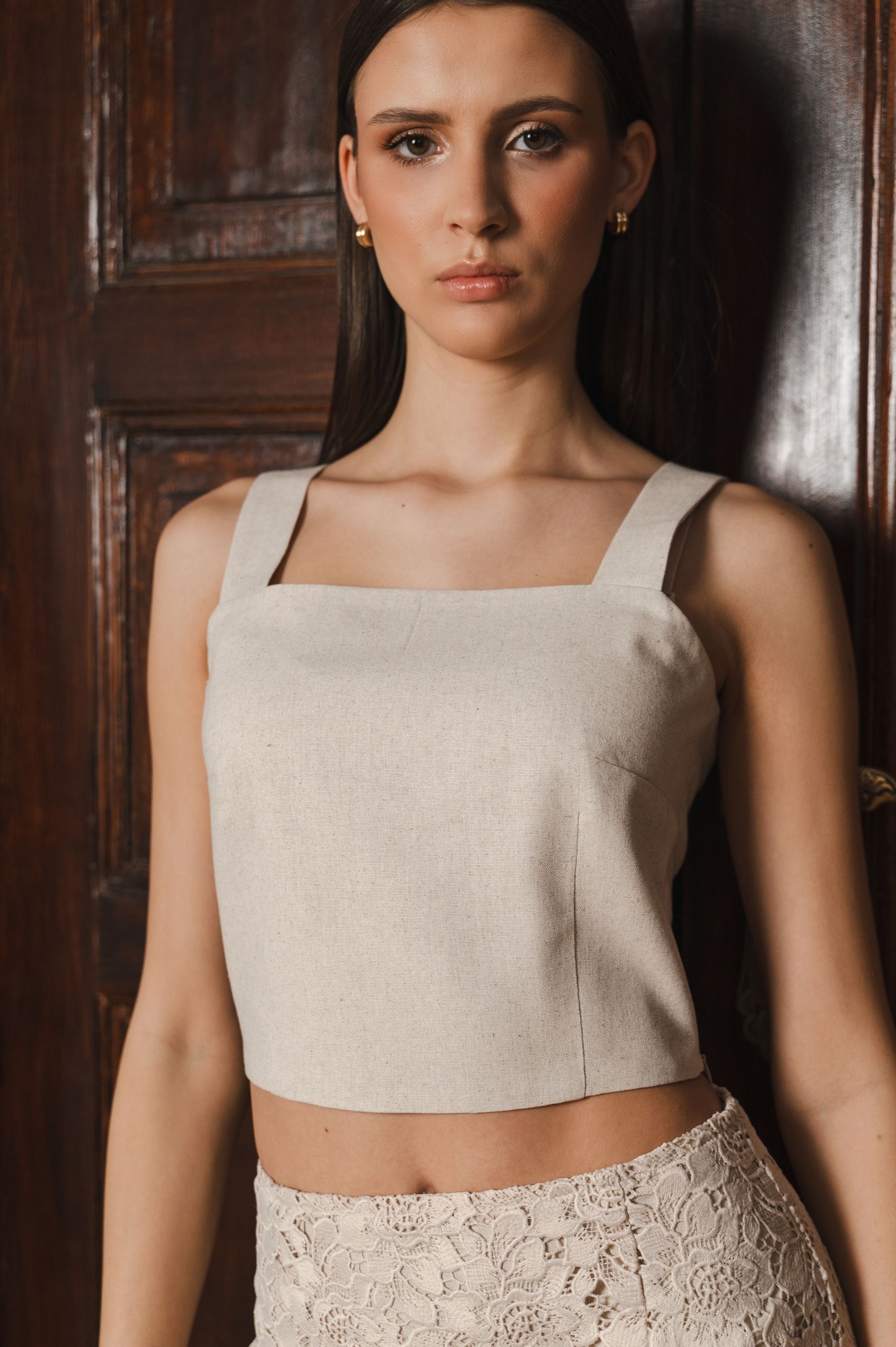 Elegant Top "Beige Sophistication"