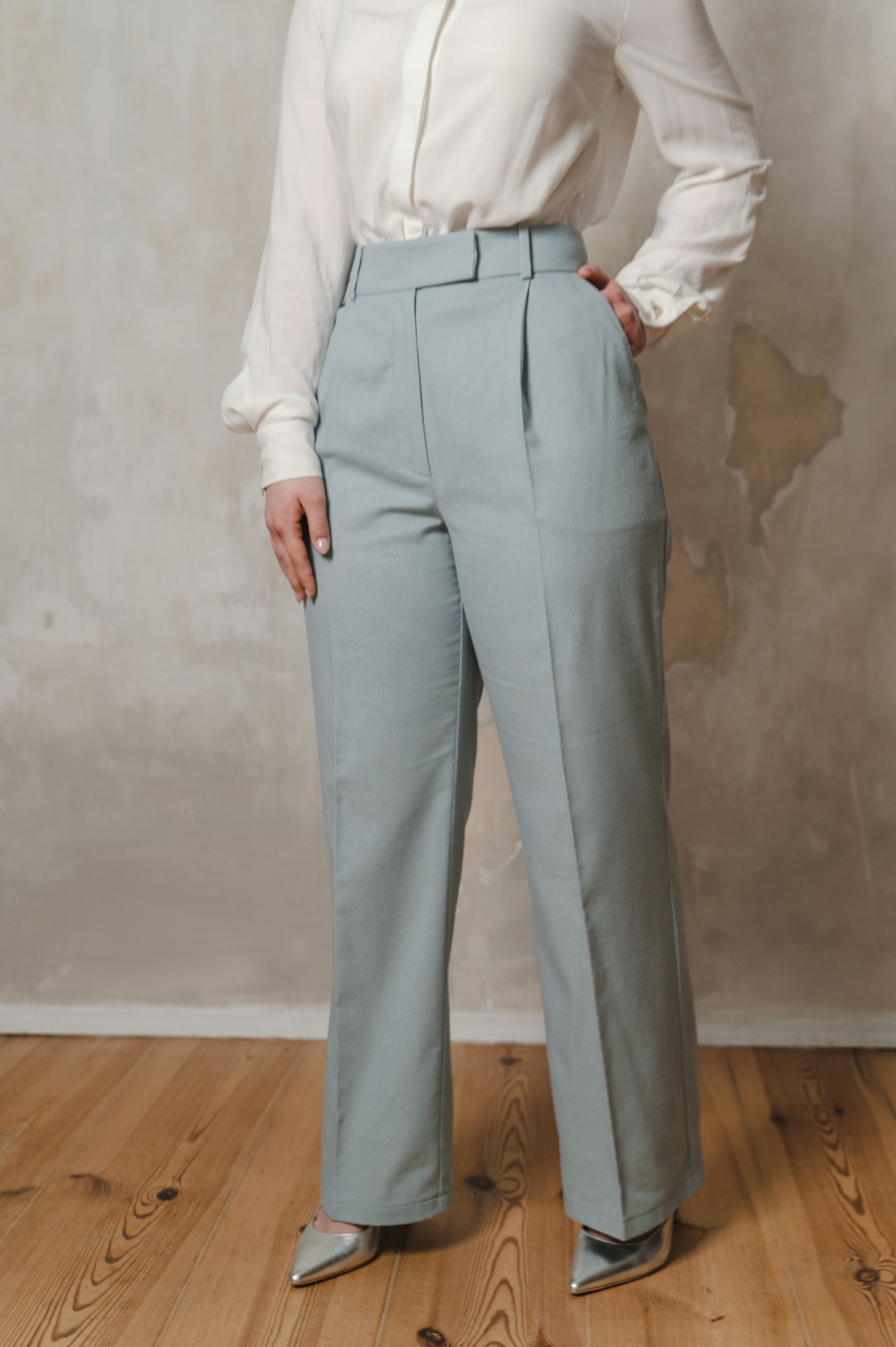 Elegant trousers "Blue Sophistication"